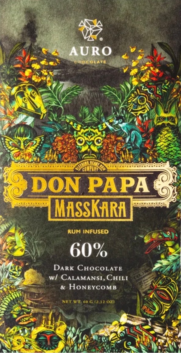 60% Small Batch Don Papa Masskara Dark Chocolate with Calamansi, Honeycomb & Chili